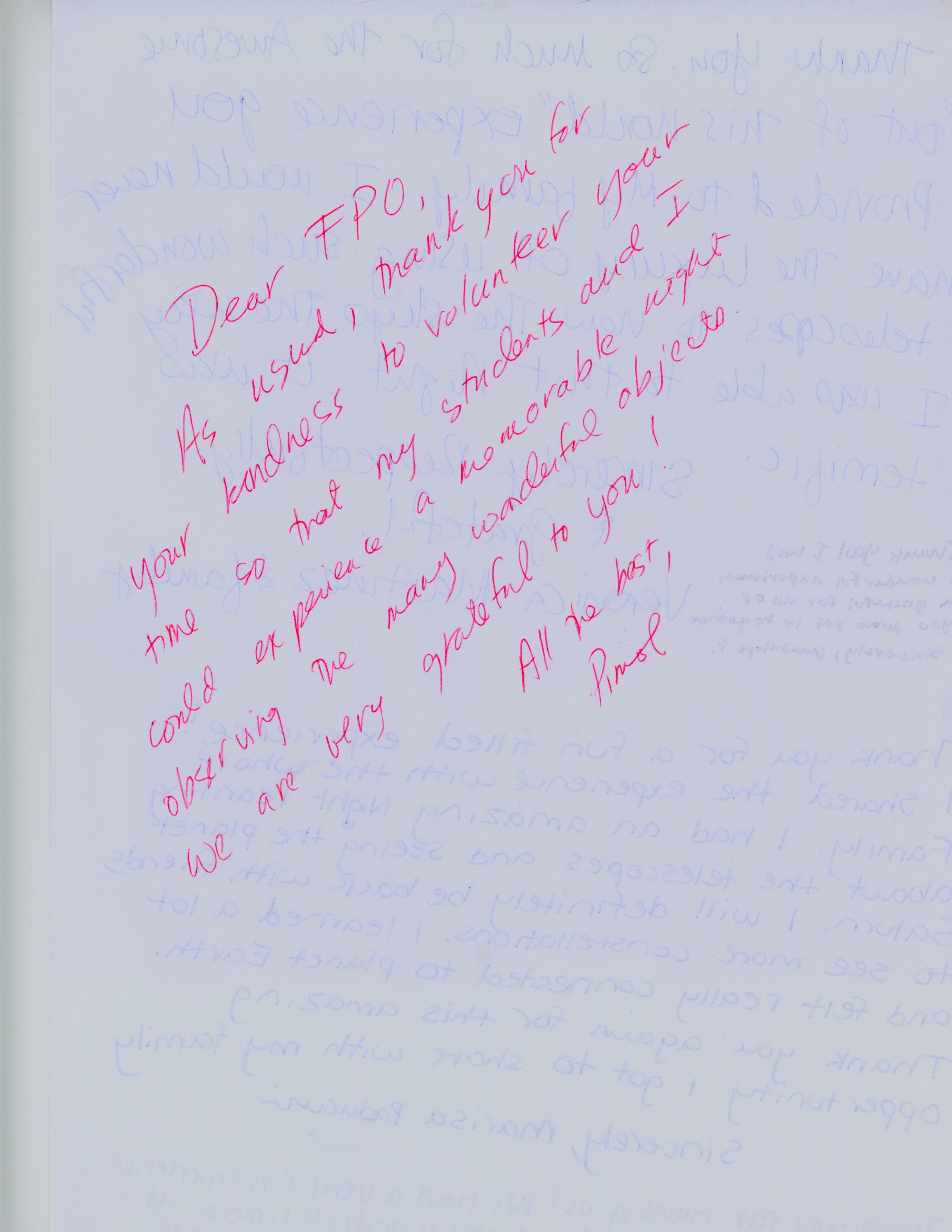 letter back
